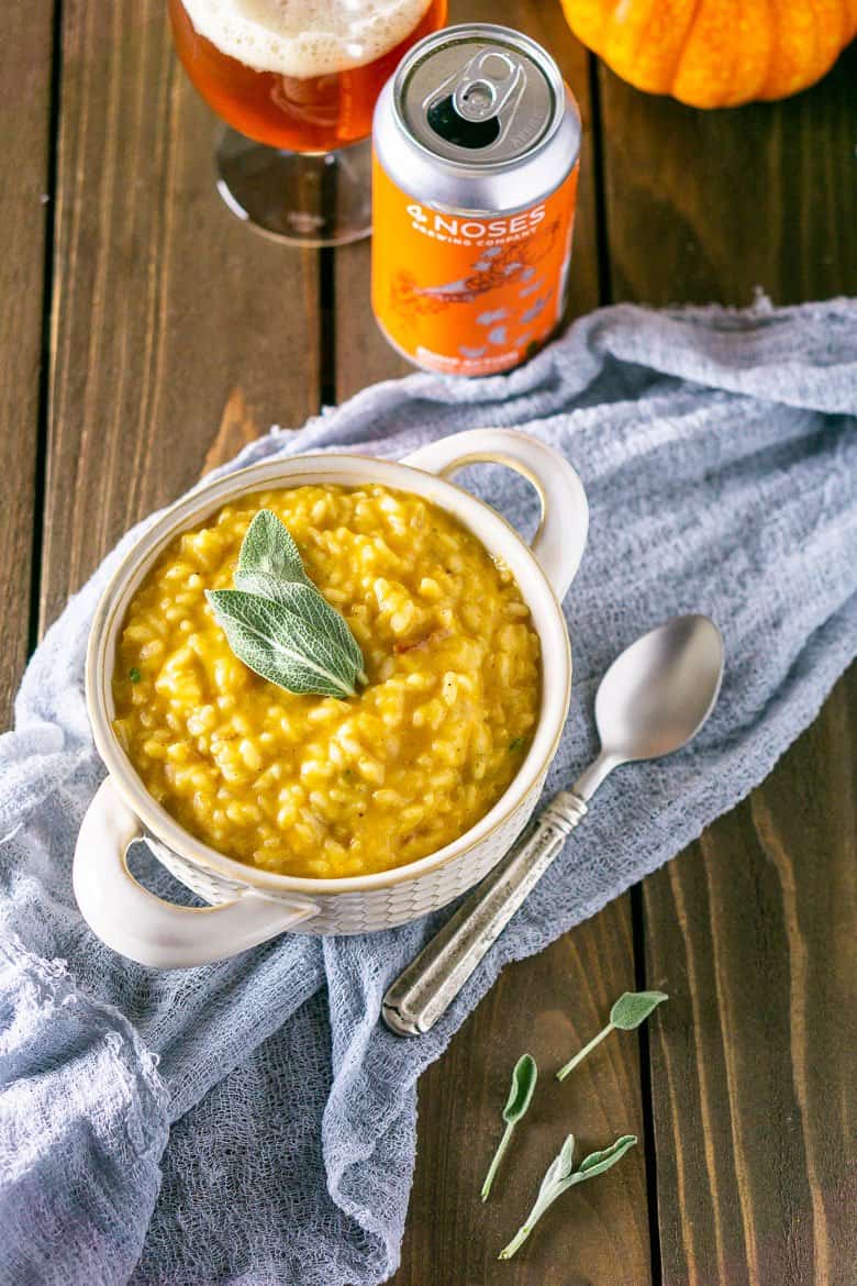 pumpkin ale risotto