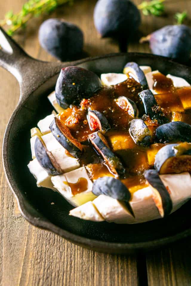 Fig Baked Brie With Kahlua Sauce - Burrata and Bubbles