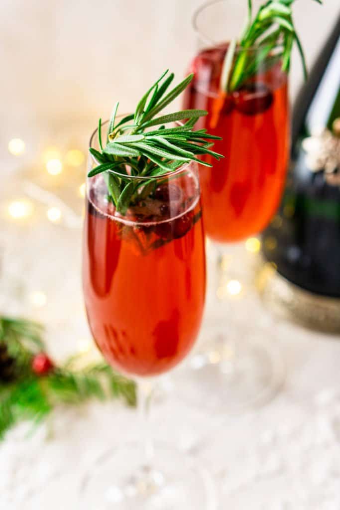 Spiced Cranberry Mimosa for Christmas Morning - Burrata and Bubbles