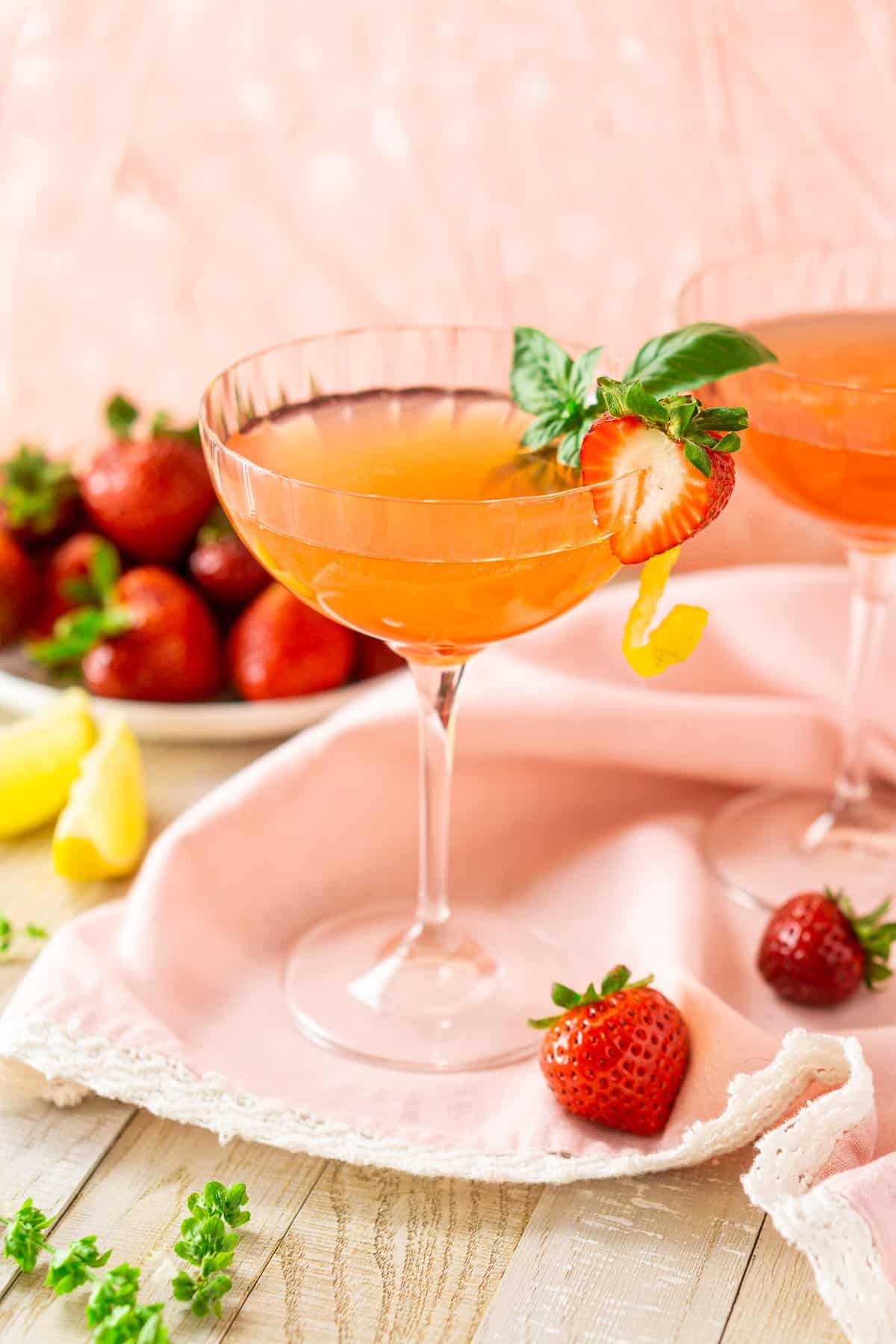 Valentine's Day Strawberry Martini - The Boozy Ginger