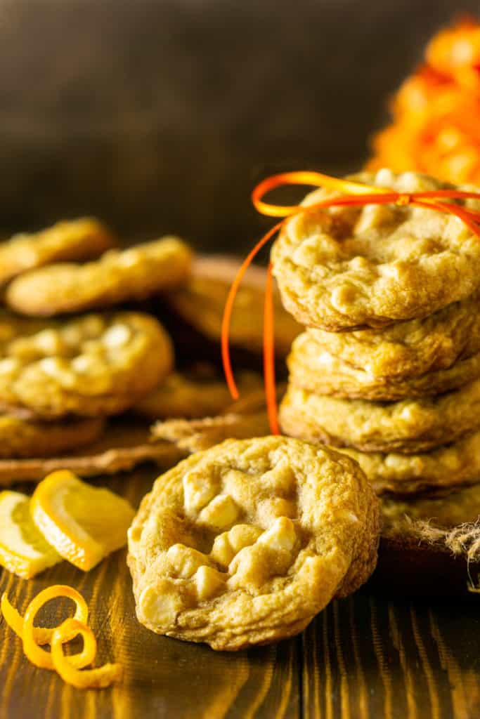 A ginger-maple cookies with an orange twist on the side.