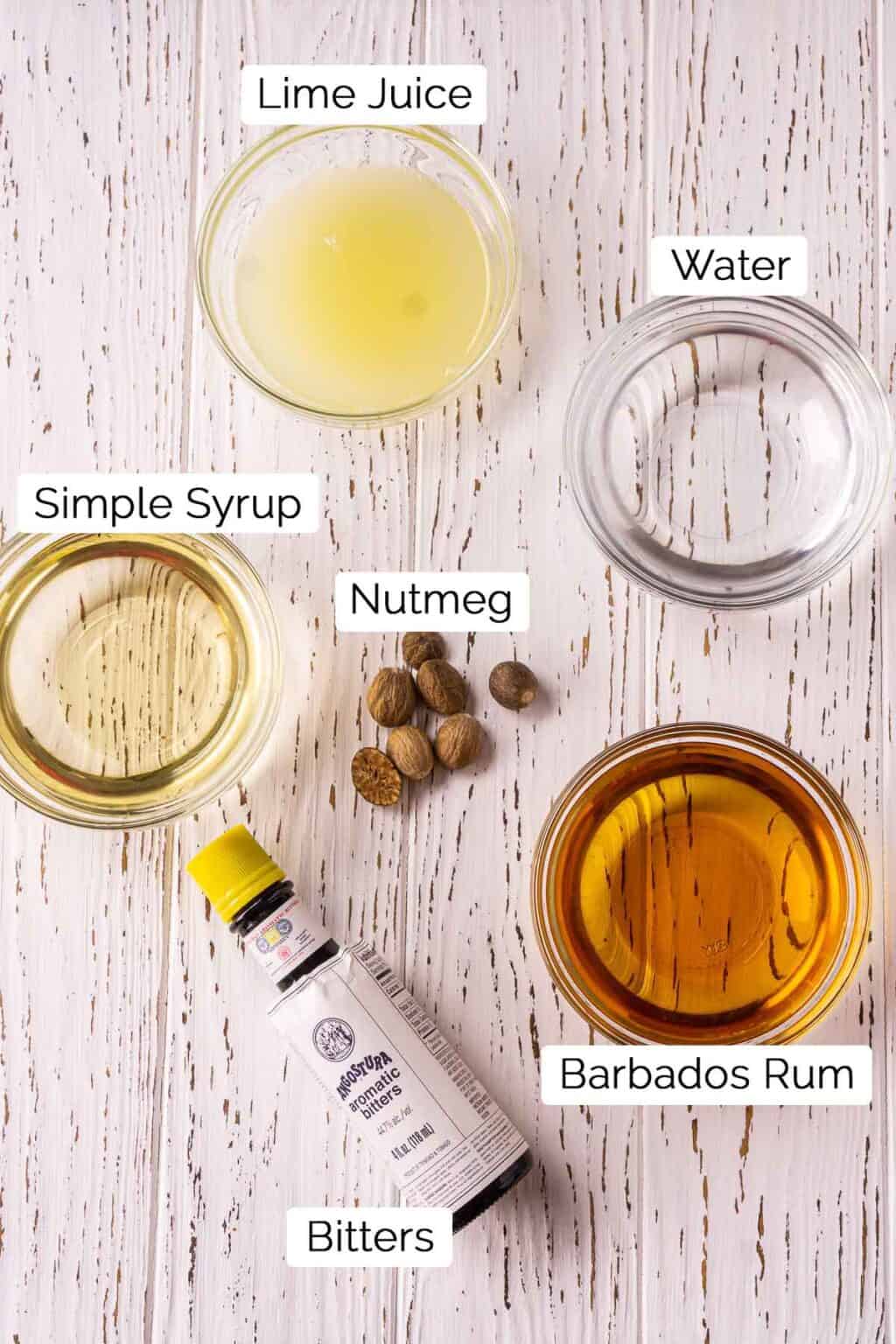 Barbados Rum Punch (Bajan) Burrata and Bubbles